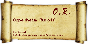 Oppenheim Rudolf névjegykártya